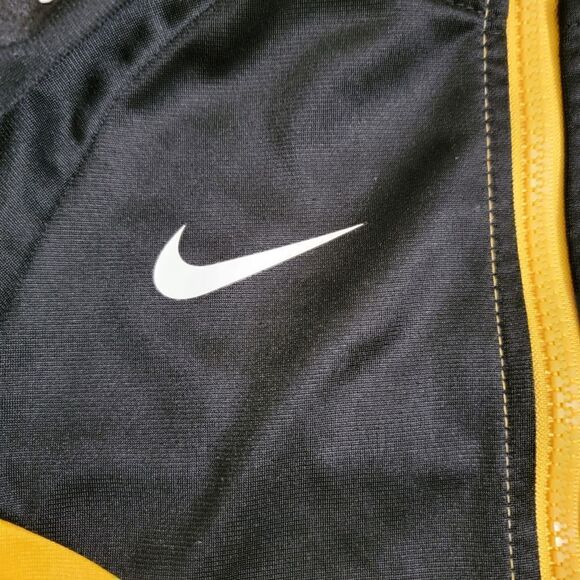 Nike Track Star Kids Running Jacket Size 6 Black Yellow Gold Full Zip Windrunner - Picture 3 of 9